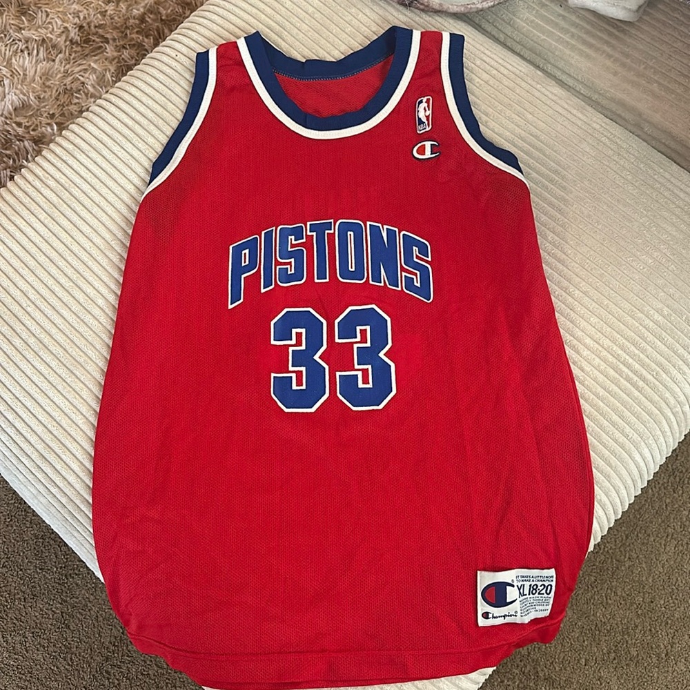 Vintage 1990s Official DetroitPistons#33 GrantHill Jersey GreatCondition YouthXL